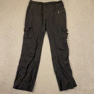 Indies France Cargo Pants Womens size 4 Goth Paratroop Y2K Black Made in France